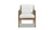 Ontario 24.5" Oak & Rattan Upholstered Accent Arm Chair, Natural White 2