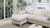 Knox 89" Modern Farmhouse Reversible Chaise Sectional Sofa, French Beige 11