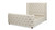 Geneva Curved Wing Upholstered Platform Bed Frame, Queen, Light Beige 8