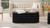 Fuji 49" Upholstered Oval Storage Bench, Ebony Black Bouclé 3