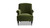 Eloise 30" Pleated Sock Arm Accent Armchair, Olive Green 5