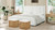 Miramar King Cushion-Back Headboard Platform Bed Frame, Antique White 9