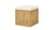 Nina 18" Cane Webbing Cube Ottoman, Ivory White Boucle & Caramel Tan Brown Rubber Wood 1