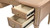 Dauphin Gold Accent 5-Drawer Wood Executive Desk, Natural Brown Wood 11