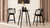 Breda Small Space Counter-Height Round Bistro Dining Set, 3-Piece Set, Dining Table & 2 Stools, Black 2