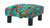 Jules Square Accent Ottoman, Teal Blue Tropical Floral 1