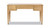Dauphin 55" 3-Drawer Wood Executive Desk, Natural Brown