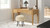 Dauphin 55" 3-Drawer Wood Executive Desk, Natural Brown