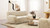 Summit 83" Mongolian Sheepskin Overstuffed Sofa, Cream Beige 10