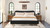 Roman Curved Headboard Upholstered Platform Bed, King, Ebony Black Bouclé 7