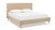 Stockholm Modern Wavy Headboard Platform Bed, King, Fawn Brown 1