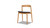 Raven 20.5" Stacking Sculpted Oak Wood Dining Chair, Warm Natural Brown Oak Wood & Black Faux Leather 1