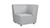 Cleo 34" Modular Upholstered Deep Seating Patio Corner Chair, Light Gray 1