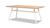 Maiden 71" 6-Seater Teak & Aluminum Patio Dining Table, Natural White Teak 1