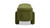 Hugo 49" Oval Fully Upholstered Storage Bench, Moss Green Bouclé 8