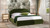 Archie Puffy Grounded Upholstered Platform Bed, Olive Green 3