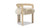 Millwick 21" Low Back Genuine Fur Dining Chair, Natural Blonde