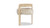 Millwick 21" Low Back Genuine Fur Dining Chair, Natural Blonde