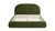 Archie Puffy Grounded Upholstered Platform Bed, Olive Green 4