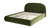 Archie Puffy Grounded Upholstered Platform Bed, Olive Green 5