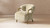 Becker 33" Rustic Oak Genuine Sheepskin Fur Upholstered Accent Arm Chair, Taupe Beige 2