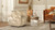 Colt 33" Fur Swivel Upholstered Barrel Accent Arm Chair, Cream Beige 7