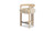 Millwick 26.5" Low Back Genuine Fur Counter Stool, Natural Blonde