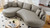 Barronne 128.74" Wide Curved Left-Facing Sectional Sofa in Bonded Leather