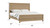 Ashford Grooved Wood Panel Bed, King, Sand Dune