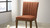 Clayton 24" Upholstered Channel Back Dining Chairs, Set of 2, Burnt Orange