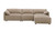 Malden 127" Right-Facing Feather Down Sectional Sofa, Mocha Suede