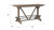 Cameron 78" 6-Person Bar-Height Trestle Table with Solid Oak Top and Rubberwood Base, Pecan Brown