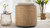 Thayer 30.1" Swivel Barrel Chair with Rattan Back, Oyster Gray Faux Leather
