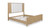 Ashmore Fluted Panel Bed, King, Natural Finish