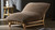 Alton 43.3" Wide Armless Accent Chair, Light Brown Corduroy
