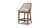 Charleston 27" Cane Performance Fabric Upholstered Oak Counter Stool