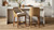 Charleston 27" Cane Performance Fabric Upholstered Oak Counter Stool
