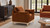 Pasadena 36" Wide Modern Farmhouse Accent Arm Chair, Burnt Orange Performance Velvet