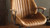 Cortona Top Grain Leather Office Chair with Wooden Armrests and Swivel Base, Coffee Cortona Top Grain Leather Office Chair with Wooden Armrests and Swivel Base, Coffee