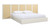 Capri Extended Headboard Cane Platform Bed, King, Antique White