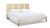 Toscana Upholstered Cane Back Platform Bed, King, Antique White