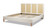 Toscana Upholstered Cane Back Platform Bed, King, Antique White