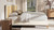 Toscana Upholstered Cane Back Platform Bed, King, Antique White