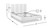 Toscana Upholstered Cane Back Platform Bed, Queen, Antique White