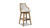 Bahama 30" Cane Rattan High-Back Swivel Bar Stool with Recessed Arms, Two-Tone Neutral Gray