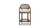 Americana Mid-Century Modern 26" Cane Back Counter Stool, Two-Tone Neutral Gray