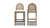 Panama 26.5" Curved Back Cane Rattan Counter Stool, Set of 2, Two-Tone Neutral Gray