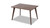 Capri 47-78.5" Solid Red Oak Wood 4-6 Seat Extendable Leaf Dining Table, Dark Brown