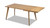 Capri 59-90.5" Solid Red Oak Wood 6-8 Seat Extendable Leaf Dining Table, Natural Brown