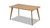 Capri 59-90.5" Solid Red Oak Wood 6-8 Seat Extendable Leaf Dining Table, Natural Brown